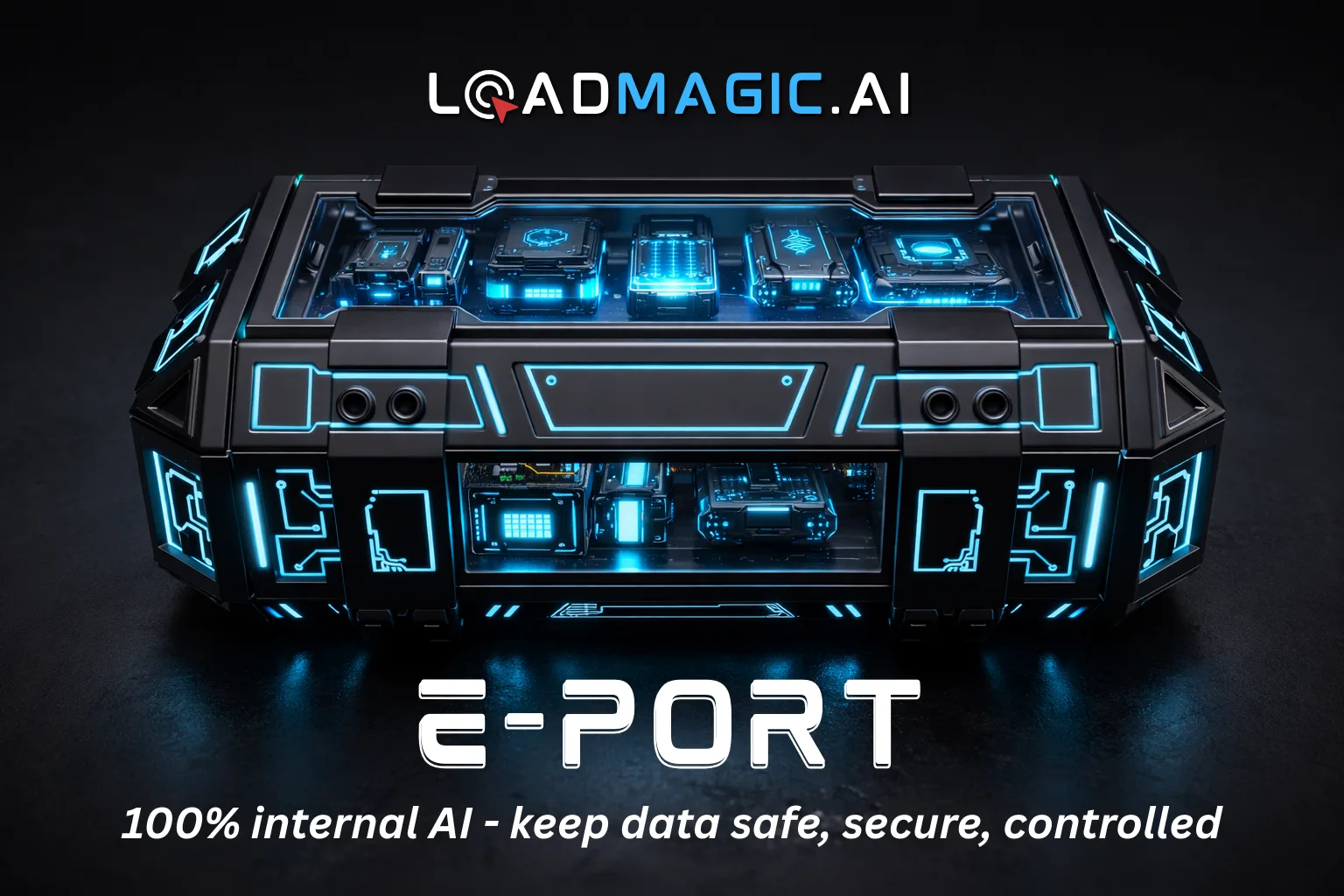 E-PORT enterprise portability — 100% internal AI, keep data safe, secure, controlled